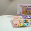Activity Board Montessori per Bambini con Serrature e Perline in Legno Giocattolo Educativo per le Prime Abilità