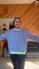Simple Home Leisure New, Striped Pattern Round Neck Trend Long Sleeve, Pullover Color T-shirt