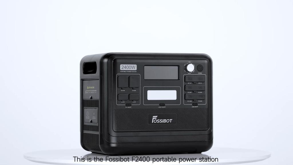 Générateur Solaire Électrique - FOSSIBOT - F2400 - 2048Wh - 2400W - IP68 Résistant à l'Eau