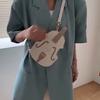 Yogodlns Bandolera de mujer con violín creativo, mochilas pequeñas de cuero PU para mujer, bolso de hombro a la moda con hilo de diseño de lujo
