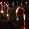 Solar-Powered Candy Cane Lights 1To5 8 Lighting Modes Outdoor Christmas Decoration for Lawn Yard Garden Xmas Tree Lights