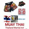 Twin Dragons Muay Thai Kickboxen Boxen MMA UFC Lässige Shorts Fitnessstudio Sport Unisex Herren Damen Workout Schnelltrocknend Druck Elastischer Hoher Bund Training