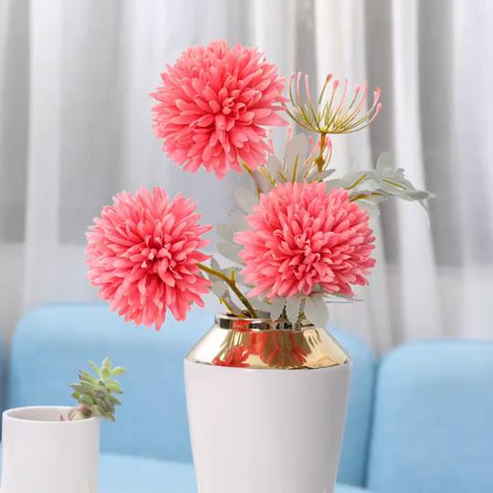 Dualswish 100 kleine Blütenköpfe im koreanischen Stil, künstliche Blumen voller Sterne, künstliche Blumen, Heimdekoration, Ornamente, handgefertigte Seidenblumen