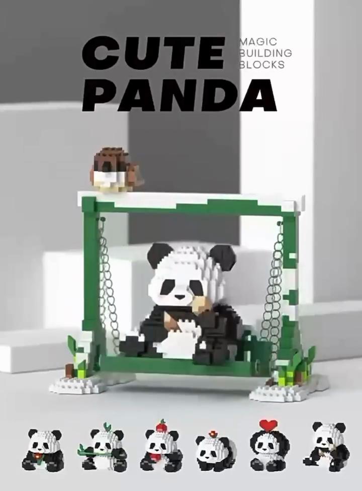 Reuzenpanda Bouwstenen Bloem Menglan Puzzel Kinderdag Speelgoed