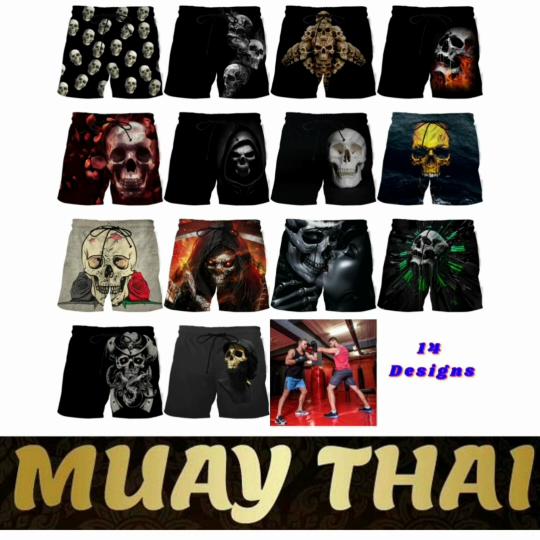 Skeleton Dark Skull Ghost Horror Boxing Shorts Pants 3D Print Fighting Training Unisex Men Women Quick Dry Fitness Gym Sport Workout Casual Streetwear