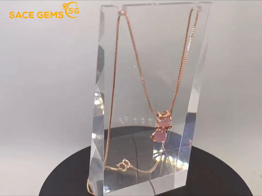 Sace Gems Collar de mujer colgante de aleación de cobre cristal de hibisco Natural colgante de Catwoman cadena de clavícula regalo de moda