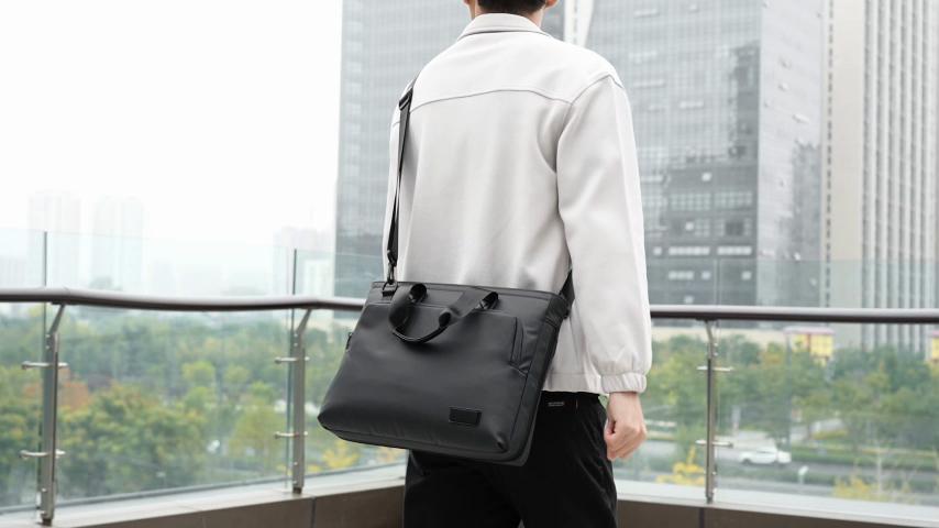Herren Business-Aktentasche Große Kapazität Erweiterbare Computertasche Schulter-Umhänge-Handtasche