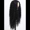 MISS WIG Afrika Frauen lange verworrene lockige natürliche schwarze Perücke ohne Pony synthetische Faser tiefe lockige schwarze Perücke