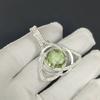 Peridot Gemstone Silver Pendant In 925 Sterling Silver- Handmade Design, Celtic Family Knot Wire Wrapped Everyday Jewelry, Gift For Moom