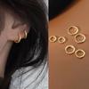 ANENJERY Minimalistische Huggie-Creolen für Damen, goldene kleine runde Ohrringe, 6 mm/8 mm/10 mm/12 mm/15 mm