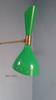 Mid Century Brass Diabolo Wall Sconce Pair: Italian Stinlovo Style