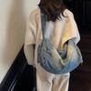 Denim Crossbody Bag Women Retro Shoulder Bag Large Capacity Travel Bag