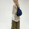 Zaino da viaggio leggero da donna Denim Borsa da scuola per studenti