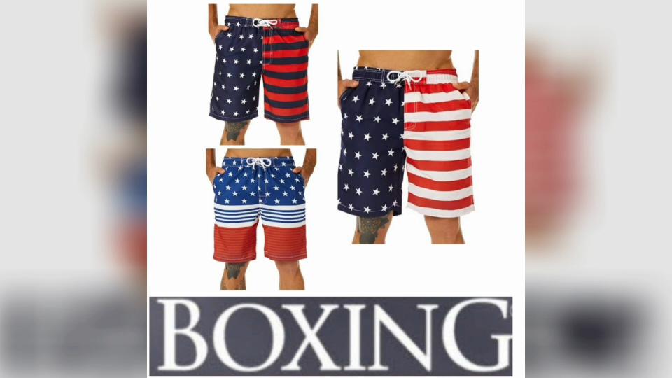 Boxnadrág USA Amerika Zászló 3D Nyomtatás Harc Edzés MMA Unisex Férfi Női Gyorsan Száradó Fitness Edzőterem Sport Edzés Alkalmi Utcai Viselet