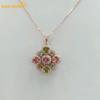 Sace Gems 925 Sterling Silver Natual Tourmaline Pendant Necklaces for Womne Sparkling Fine Jewelry Birthday Gift