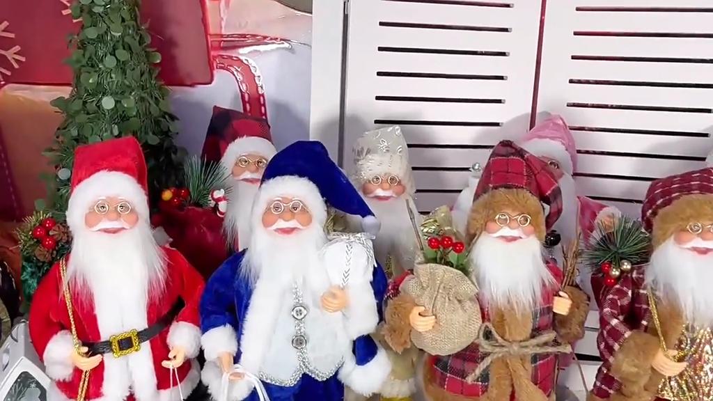 Kerstdecoratie voor thuis Navidad-feestversieringen Kerstversieringen Kerstmanpop met geschenkzakken