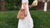 Yogodlns Summer Braided Straw Bucket Bag For Women Simple Drawstring Beach Shoulder Crossbody Bag