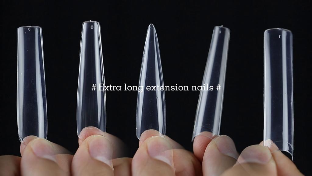 100pcs Poly Nail Gel Quick Building Mold Tips Finger Extension Polygels Fake Tip